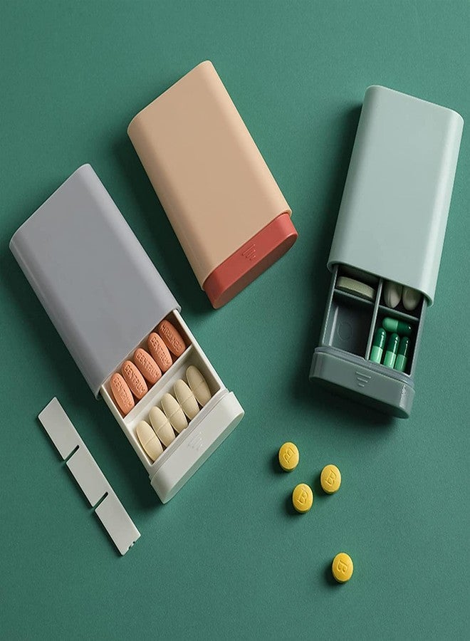 Hidak Easy To Carry Pill Medicine Organizer Storage Box with 6 Compartments-Ideal for Travel,Pocket,Purse,Daily Pill Case,Portable Medicine Vitamin Holder-1Pc - Image 4